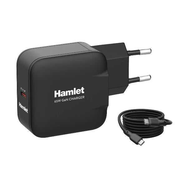 HAMLET ALIMENTATORE PARETE GAN USBC 65W 2M XPDG-65WC20