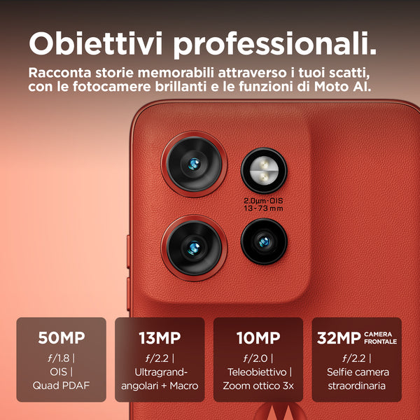 Motorola edge 50 Neo 16,1 cm (6.36") Doppia SIM Android 14 5G USB tipo-C 8 GB 256 GB 4310 mAh Rosso