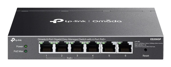 TP-Link Omada ES206GP switch di rete Gestito Gigabit Ethernet (10/100/1000) Supporto Power over Ethernet (PoE) Nero