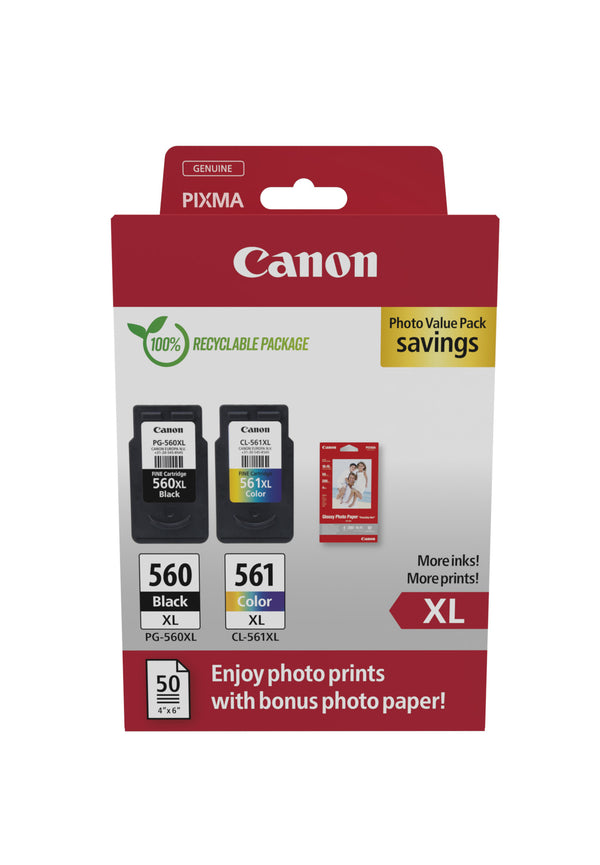 Canon 3712C008 cartuccia d'inchiostro 2 pz Originale Resa elevata (XL) Nero, Ciano, Magenta, Giallo