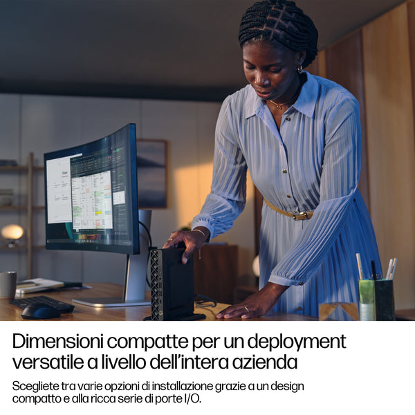 HP EliteDesk 8 Mini G1i AI Wolf Pro Security Edition Intel Core Ultra 9 32 GB DDR5-SDRAM 1 TB SSD Windows 11 Pro Mini PC AI PC Nero
