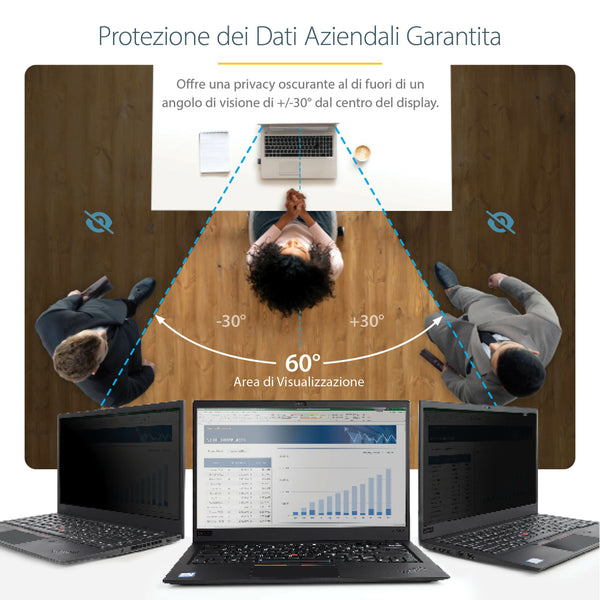 StarTech.com Filtro Privacy per MacBook Pro 21/23 da 16", Pellicola protettiva antiriflesso con riduzione della luce blu del 51%, schermo protettivo con angolo di visione di +/- 30°. Lati opachi/lucidi reversibili